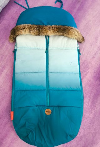 Saco Tuc Tuc invierno universal silla bebé azul.