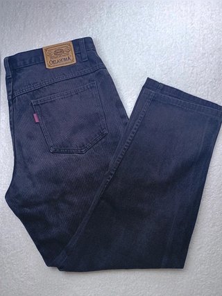 Jeans Oklahoma Tg.52 W38 Uomo Grigio Scuro Antrac.