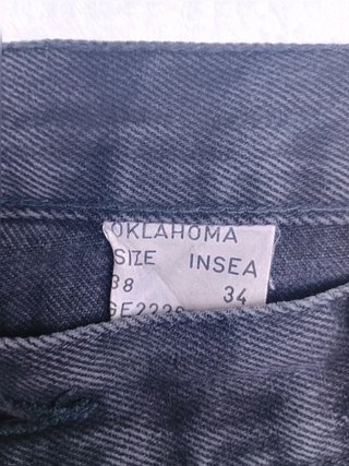 Jeans Oklahoma Tg.52 W38 Uomo Grigio Scuro Antrac.