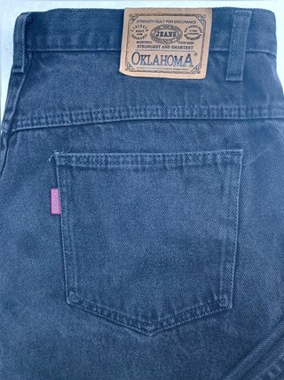 Jeans Oklahoma Tg.52 W38 Uomo Grigio Scuro Antrac.