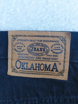 Jeans Oklahoma Tg.52 W38 Uomo Grigio Scuro Antrac.