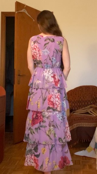 Vestito floreale viola