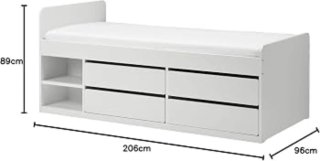 Estructura cama infantil/juvenil con cajones