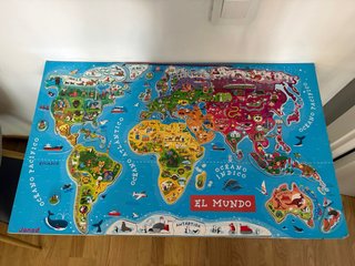 Puzzle Mapa del Mundo Janod Magnético