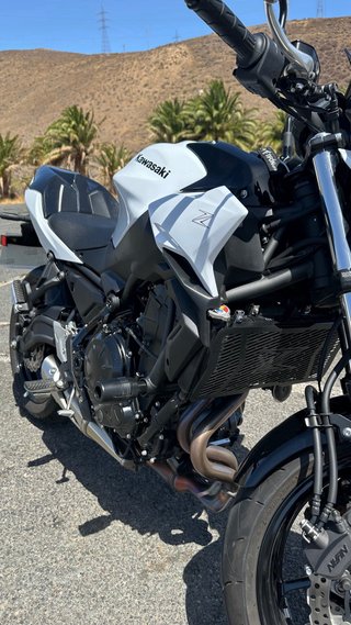 Kawasaki Z650 Naked Blanca y Negra