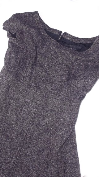 Zara Abito Xl Da Donna Lana Ginocchio Grigio