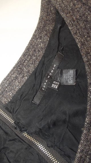 Zara Abito Xl Da Donna Lana Ginocchio Grigio
