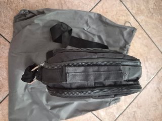 Borsa a tracolla uomo nera/grigia