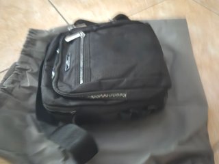 Borsa a tracolla uomo nera/grigia