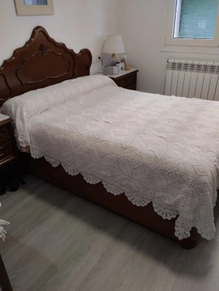 Colcha ganchillo cama 1.35