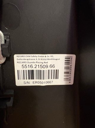 Silla de coche RECARO Guardia bebé