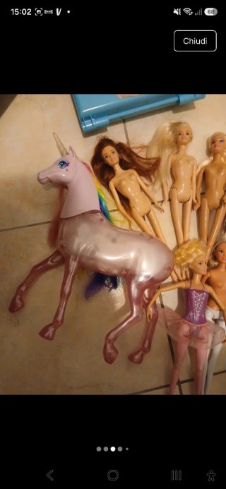 Set giochi bambole e unicorno