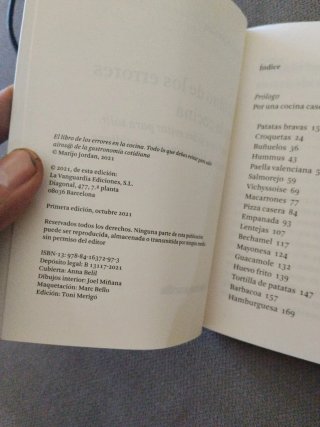 El libro de los errores en la cocina