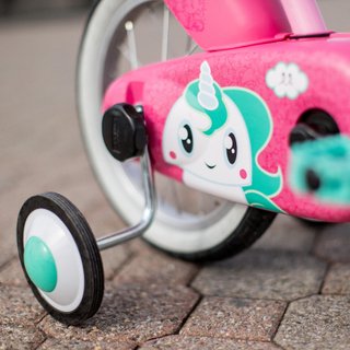 Bicicleta niños 14 pulgadas Btwin 500 unicornio rosa 3-4,5