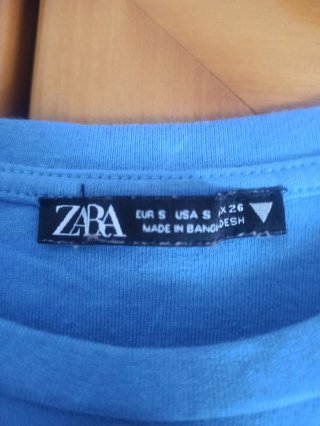 Body Zara manga larga azul