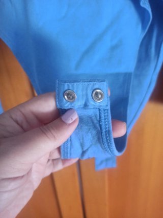 Body Zara manga larga azul