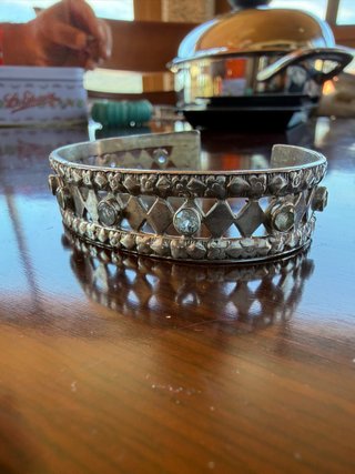Pulsera Plata con Piedras Brillantes