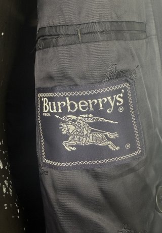 Burberry Blazer Lana Vergine Taglia 54 Blu