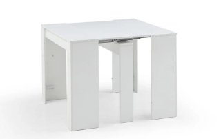 Mesa extensible blanca