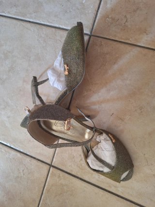 Scarpe eleganti oro e argento