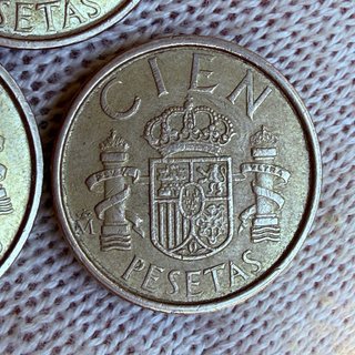 Lote 3 Monedas 100 Pesetas 1988-1990 Juan Carlos I