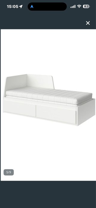 Cama nido blanca Ikea con cajones