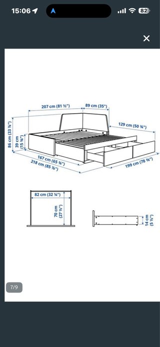 Cama nido blanca Ikea con cajones