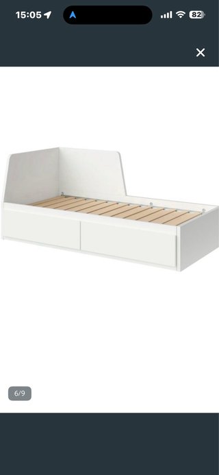 Cama nido blanca Ikea con cajones
