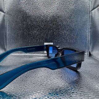 Occhiali da sole vintage bold neri e blu