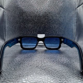 Occhiali da sole vintage bold neri e blu
