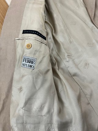Gianfranco Ferré Uomo Beige lino sartoriale M/L