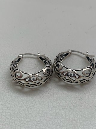 Pendientes antiguos plata filigrana