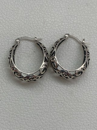 Pendientes antiguos plata filigrana
