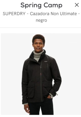 Chaqueta Superdry Negra Hombre