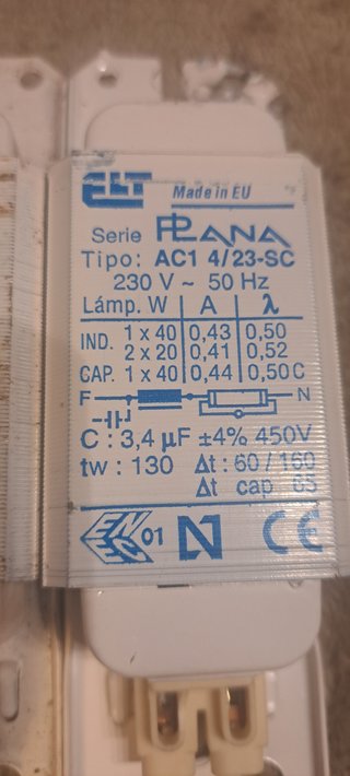 Lote 6 Reactancias Fluorescentes ELT FRANA