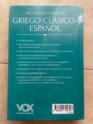 Diccionario manual griego clásico-español