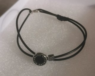 Bracciale John Richmond Uomo Donna Nero Argento