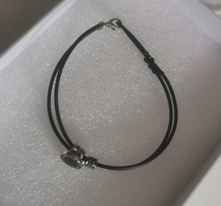 Bracciale John Richmond Uomo Donna Nero Argento