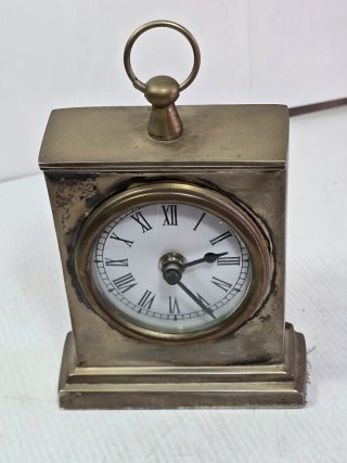 Orologio da Tavolo Vintage Ottone Silver