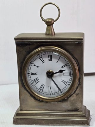 Orologio da Tavolo Vintage Ottone Silver