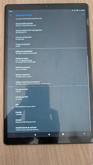Tablet Lenovo M10 HD Gris 4GB RAM con SD 128G
