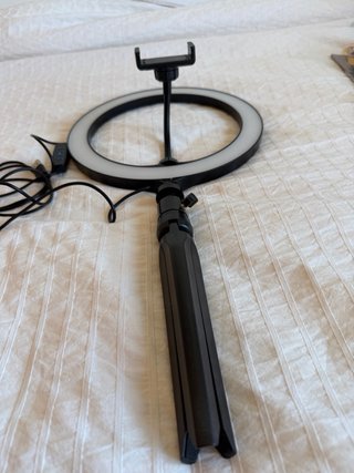Aro de luz con trípode y soporte móvil