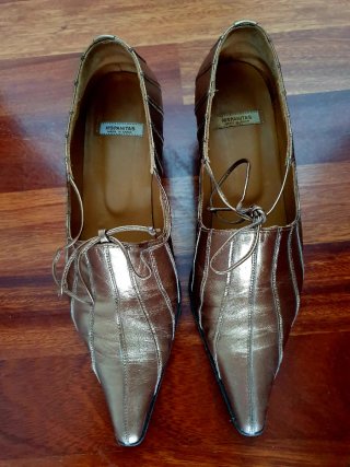 Zapatos Hispanitas Piel Dorados