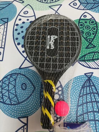 Raquetas de playa con pelota