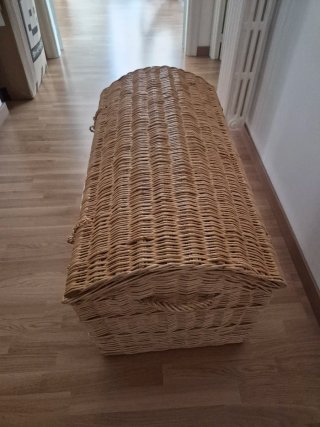 Baúl de mimbre grande con mucha capacidad!