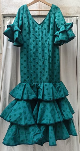 Traje Flamenca Verde Lunares