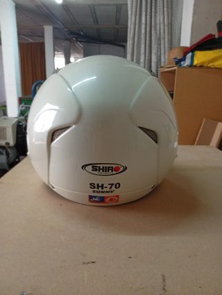 " CASCO  JET MOTO BLANCO CON PANTALLA "