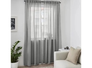 Pack de Alfombra pelo corto gris y cortinas Ikea