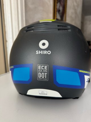 Casco Moto SHIRO Diseño Azul/Blanco
