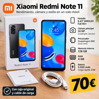 Xiaomi Redmi Note 11 128GB Negro